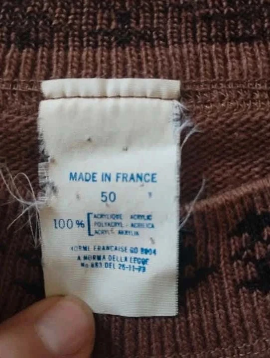 Conjunto de suéter+saia marrom T50 Made in France – photo 9